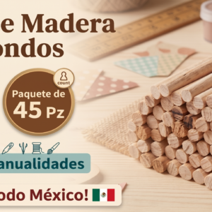 Palitos De Madera 6mm X 60cm 45 Pz